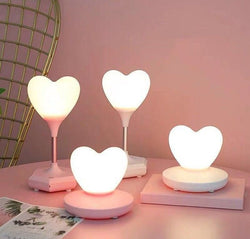 Heart-shaped table lamps for decor