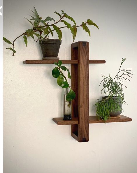 wall hanging shelf with two portions