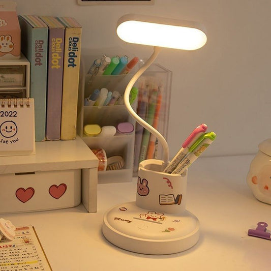 Table lemp with stationary box